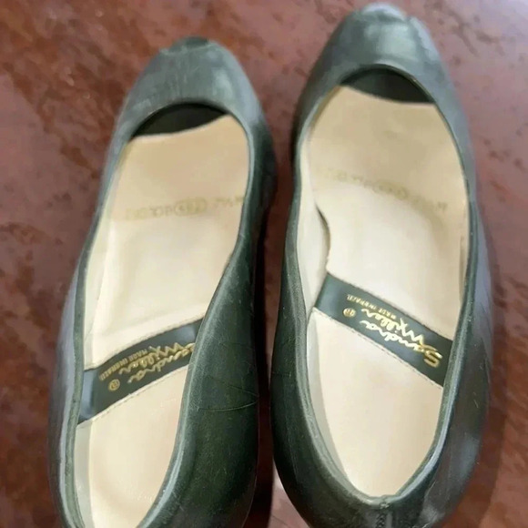 Vintage Sandra Miller Peep Toe Green Heels Size 7.5 - Picture 8 of 10